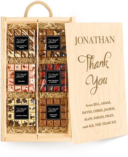 Thank You Personalised Variety Chocolate Tasting Experience - Gourmet Bars